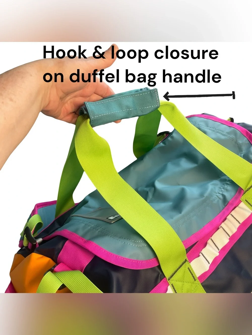 The North Face Base Camp 50L Duffel Bag Color Blocked Lime Green Hot Pink Rare!!
